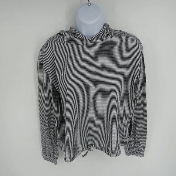 Alternative Apparel XS Striped Black & White Pullover Hooded Top XS NWT - Picture 1 of 5
